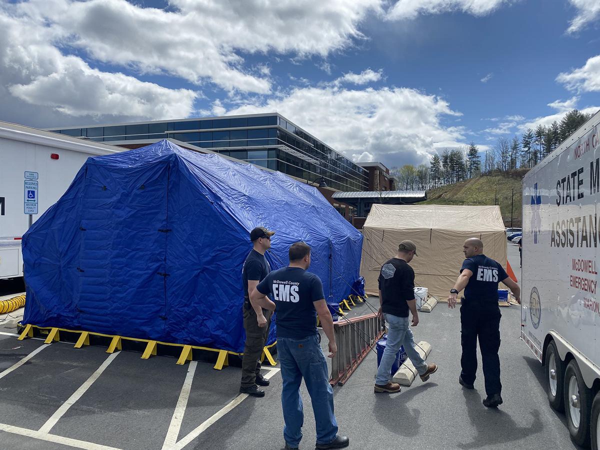 Triage Tents Set Up At Mission Hospital Mcdowell Latest Headlines Mcdowellnews Com