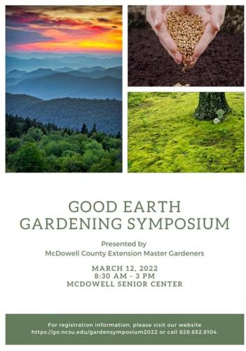 Gardening symposium set for March 12 at McDowell Senior Center