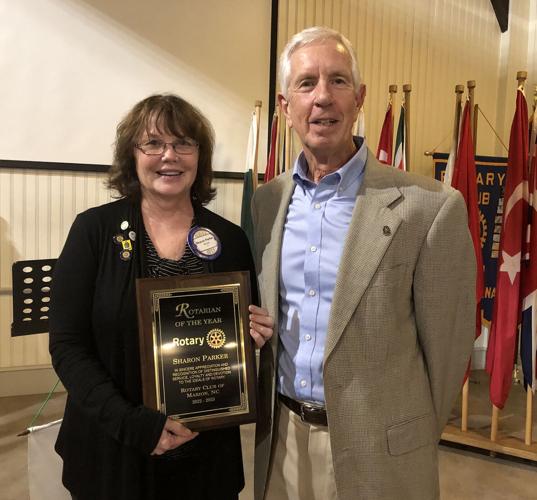 Rotary Club of Marion installs new officers, presents awards