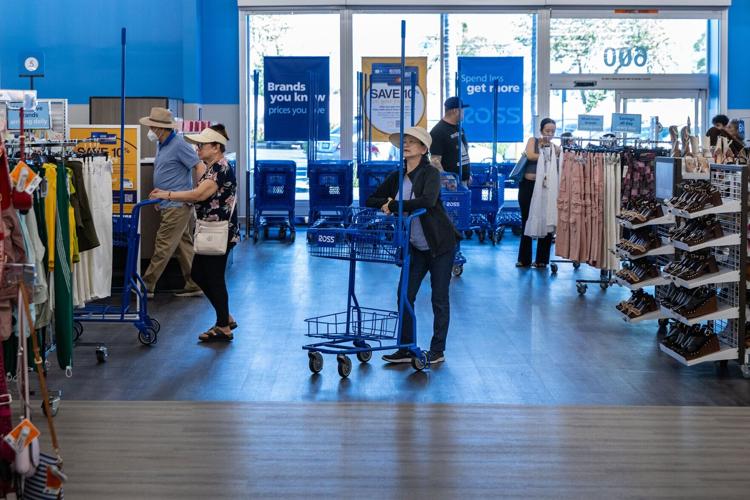 People arrive to shop at a newly opened Ross store on 600 East Valley Blvd. on Tuesday, March 17, 2026, in Alhambra, Calif..