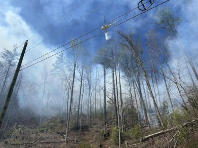 Firefighters battle blaze off Armstrong Creek Road in northern McDowell County