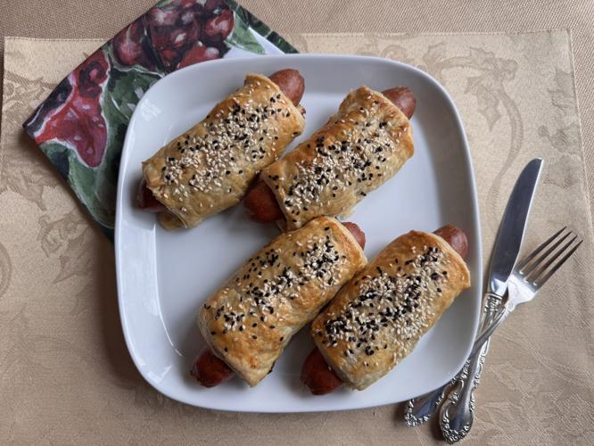 Chicken chorizo and chihuahua sausage rolls