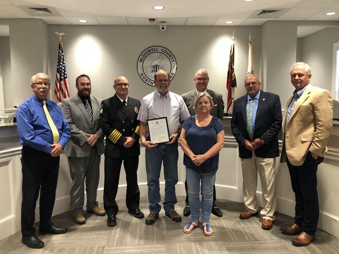 McDowell County Commissioners honor retiring EMS personnel
