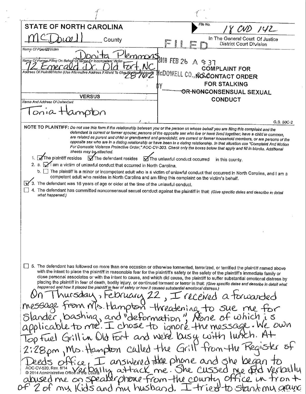 Restraining Order Restraining Order