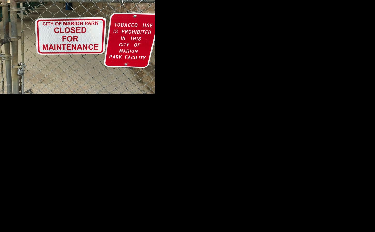 Community Building Park closed due to sinkhole