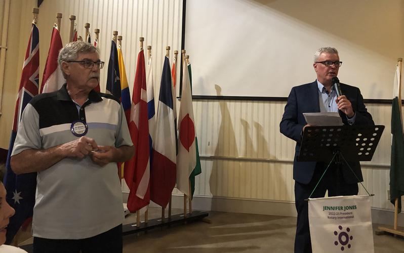 Rotary Club of Marion installs new officers, presents awards