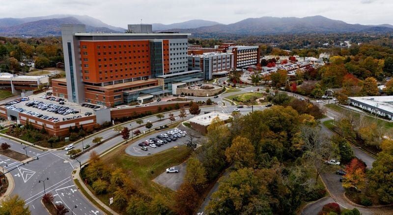 Mission Hospital along Biltmore Avenue in Asheville on Oct. 28, 2025.