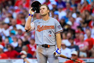 Gunnar Henderson's .693 OPS is below league average this season.