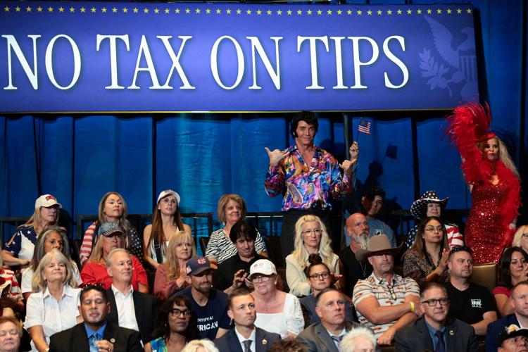 U.S. President Donald Trump delivers remarks at Red Rock Casino Resort Spa in Las Vegas