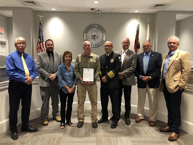 McDowell County Commissioners honor retiring EMS personnel
