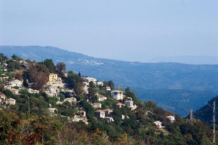 Hikers will find a haven in the villages in Greece's Pilion mountains, such as Milies, pictured here.