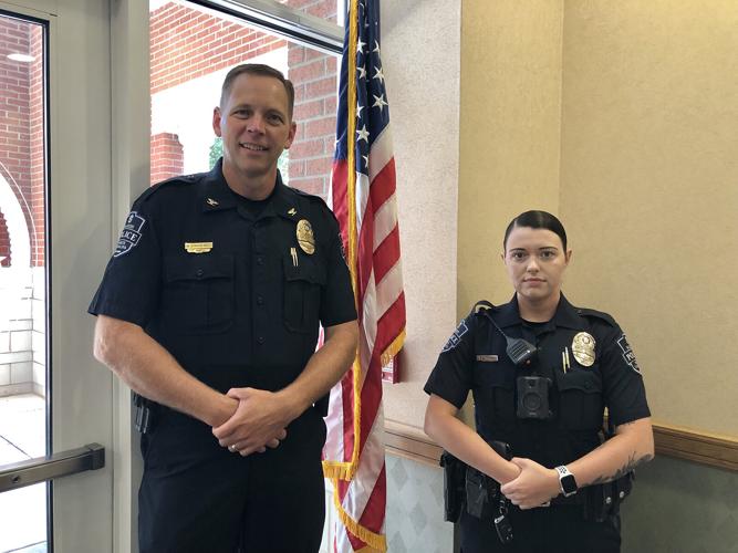 Marion police officer back in full uniform after serious wreck last year