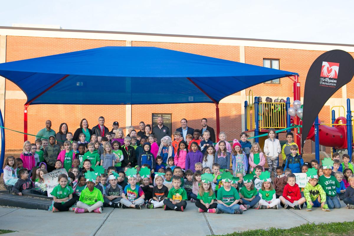 Roswell North Elementary first school in to receive playground