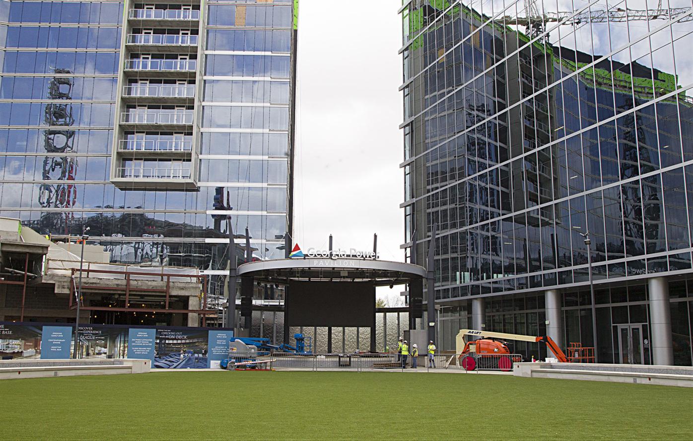 File:The Battery Atlanta high rises viewed from SunTrust Park, May