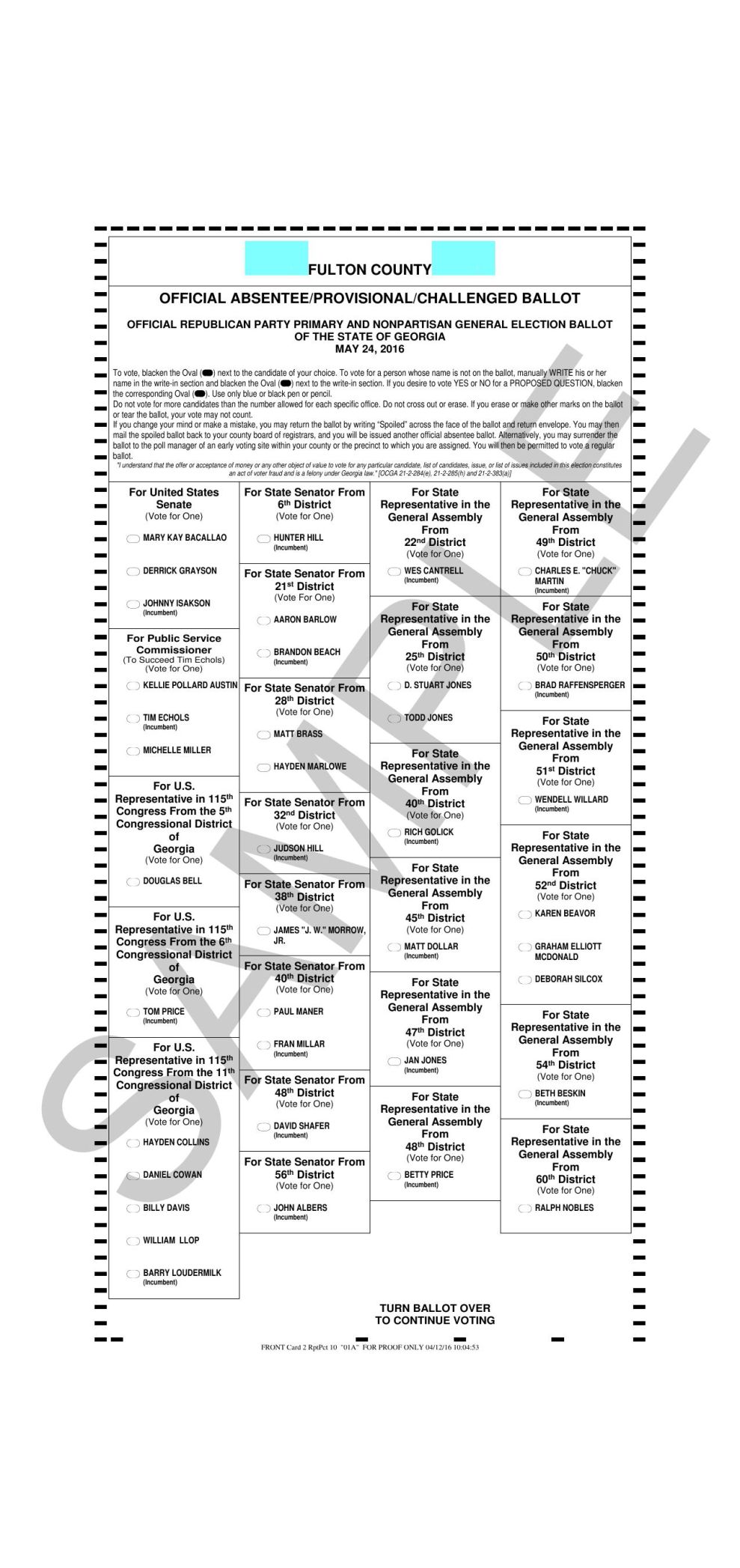 Fulton county deals ballot