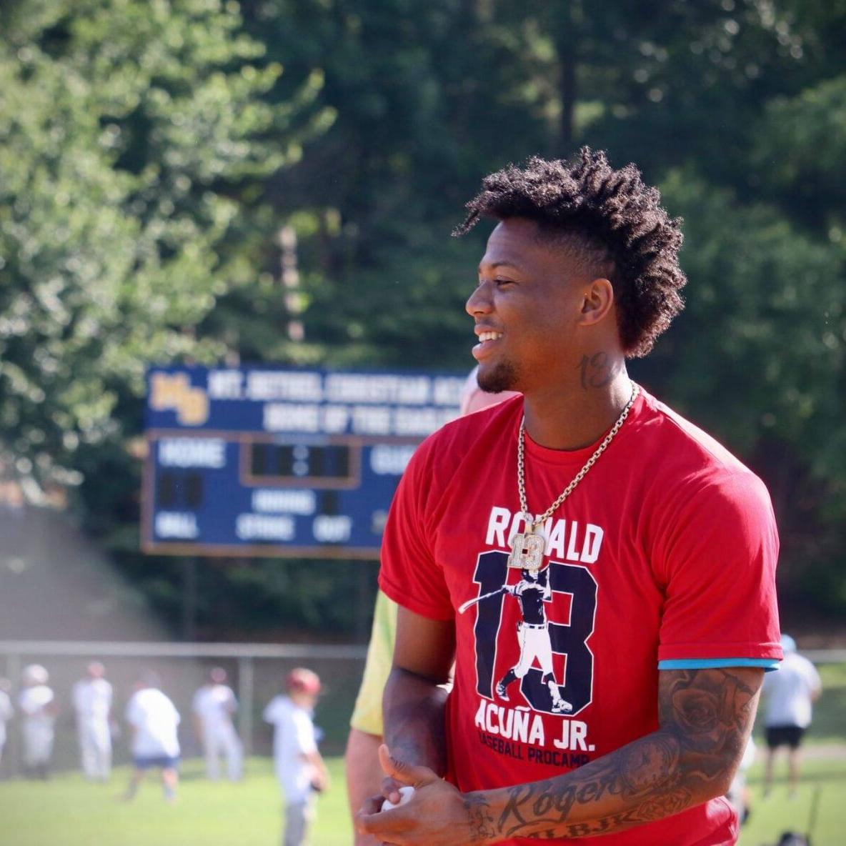 Braves Ronald Acuna hosts baseball camp at Marietta, Braves