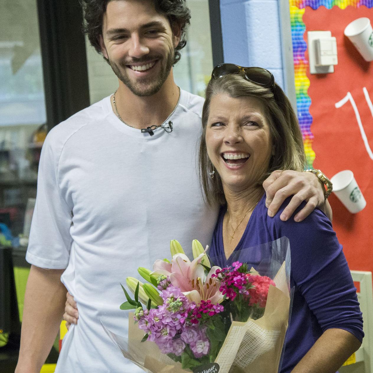Dansby Swanson surprises his mom at the Marietta school where she teaches