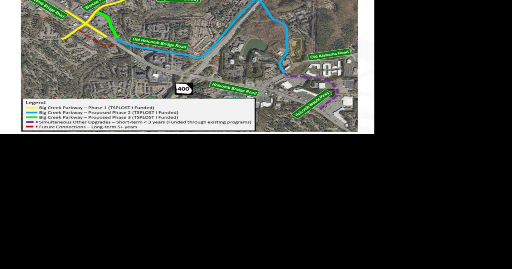 Big Creek Parkway realignment and 400 express lanes to lessen
