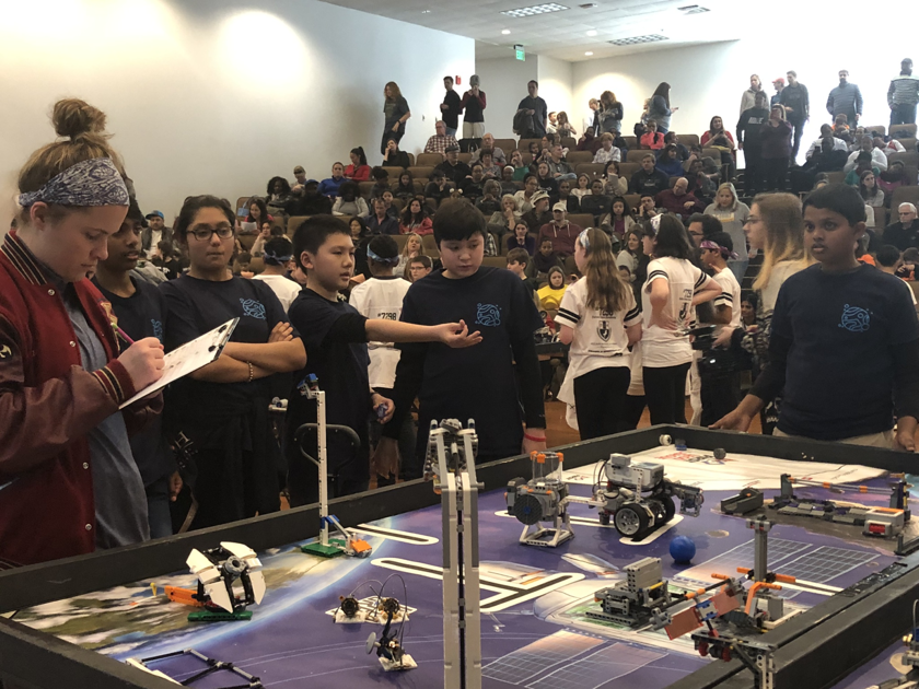 Webb Bridge Middle School 'Astrobots' named champions in Robot Design at First Lego League State Robotics Competition