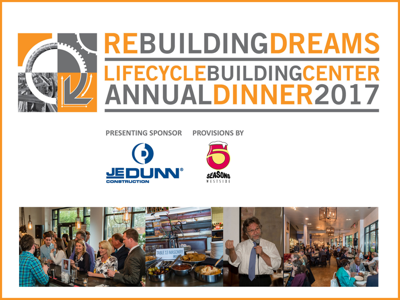Lifecycle Building Center annual dinner flyer