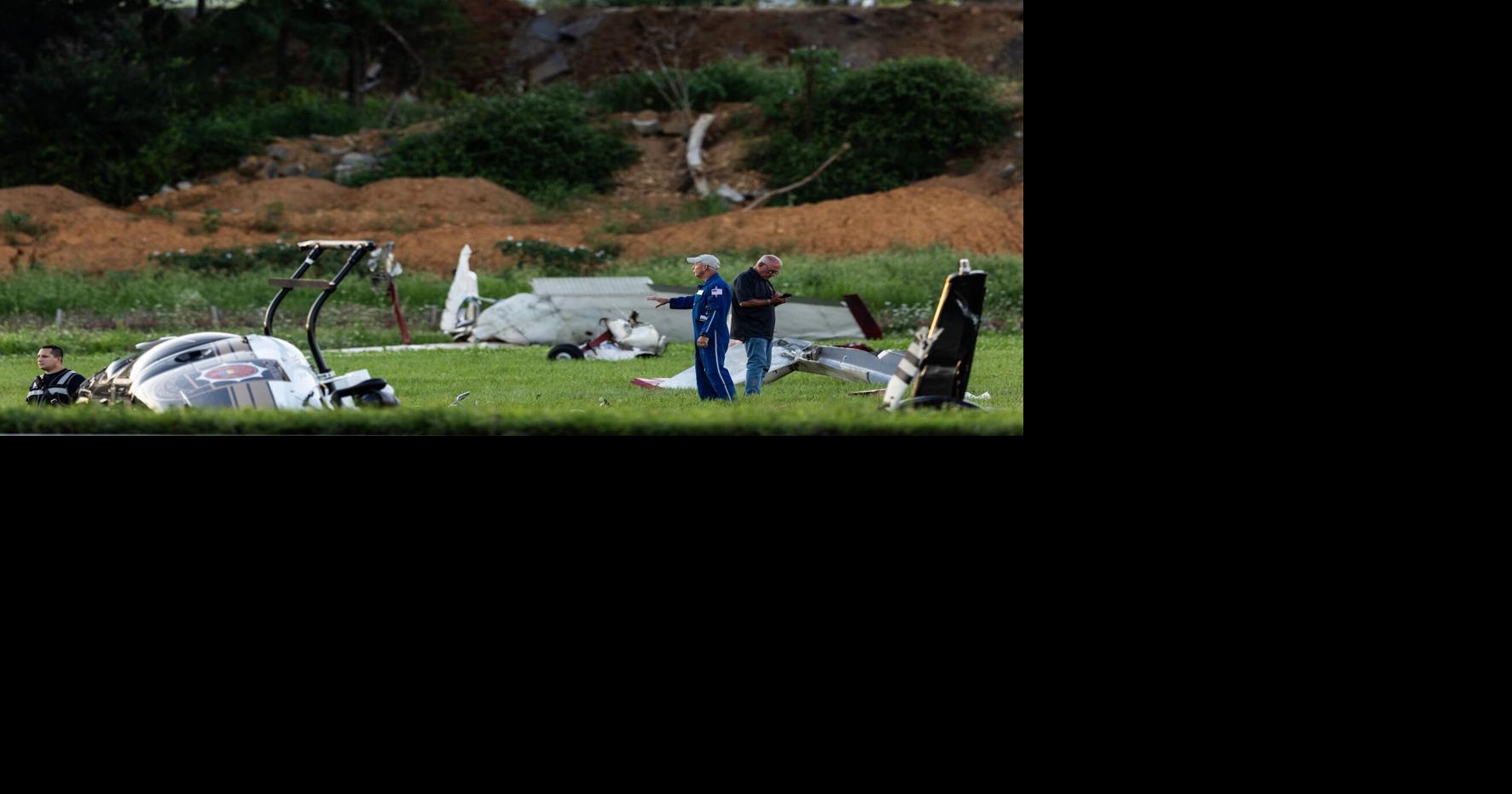 APTOPIX Helicopter Plane Crash Pennsylvania
