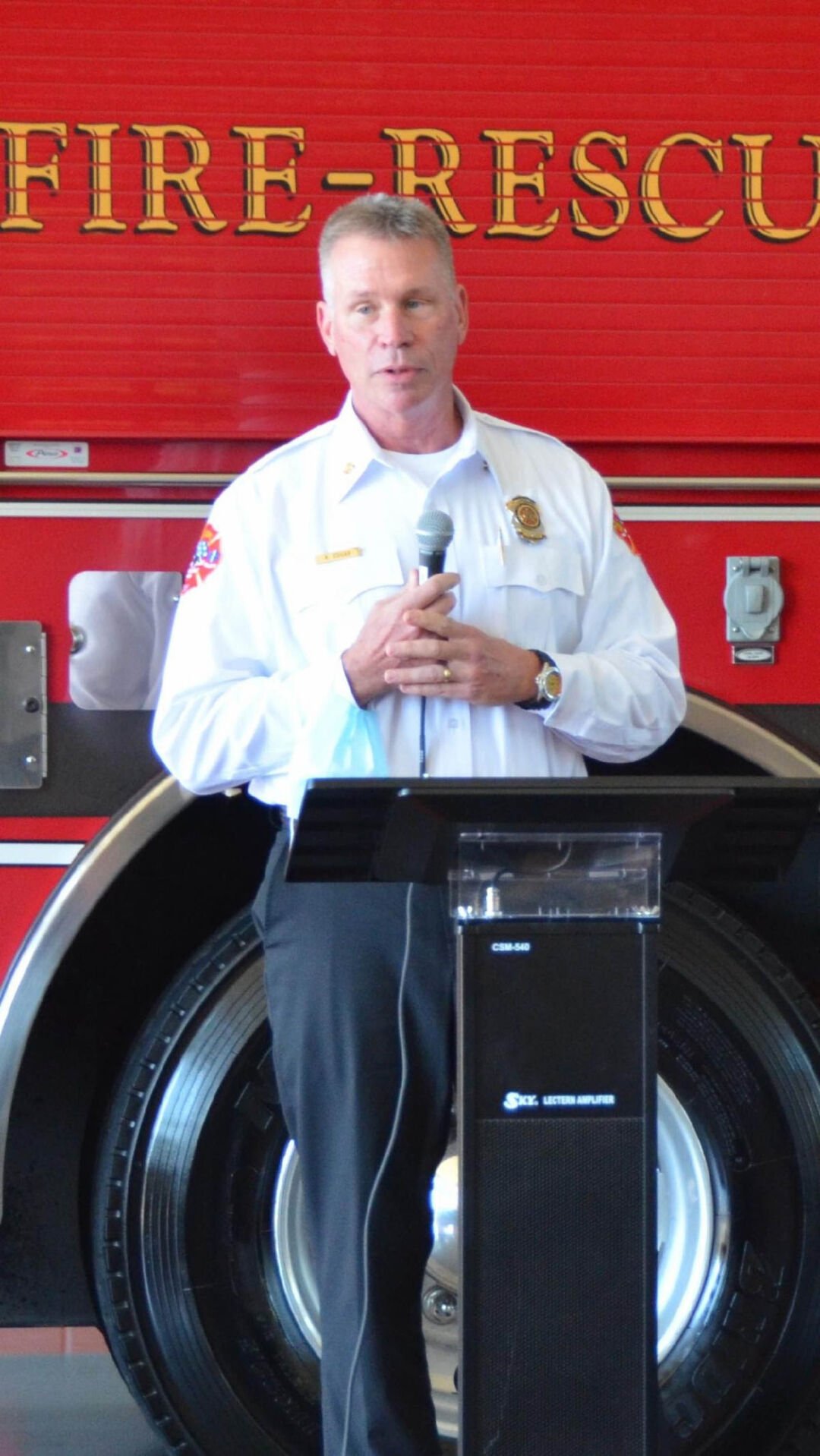 Milton says goodbye to beloved retiring fire chief Neighbor