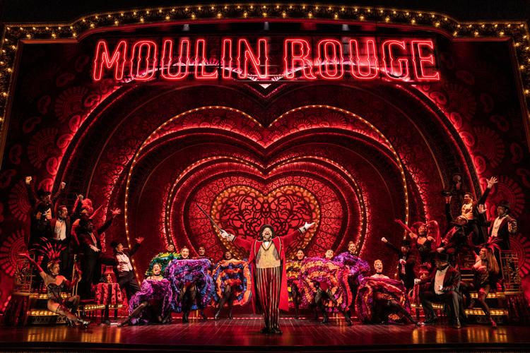 The cast of the North American Tour of "Moulin Rouge! The Musical"