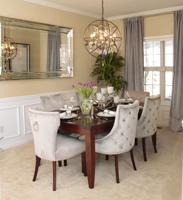 New life changes turned this dining room from beige to bling