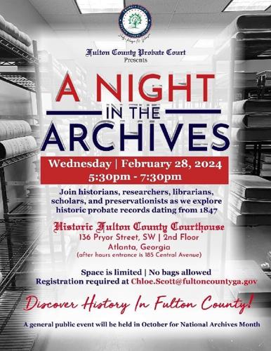 Discover History in the Fulton County Probate Court #39 s Archives News