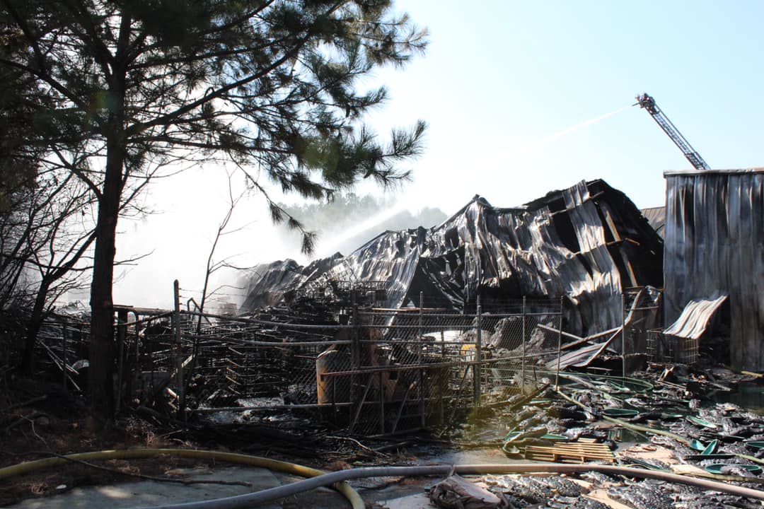 Industrial fire in Mableton "doesn't appear to be toxic," says fire