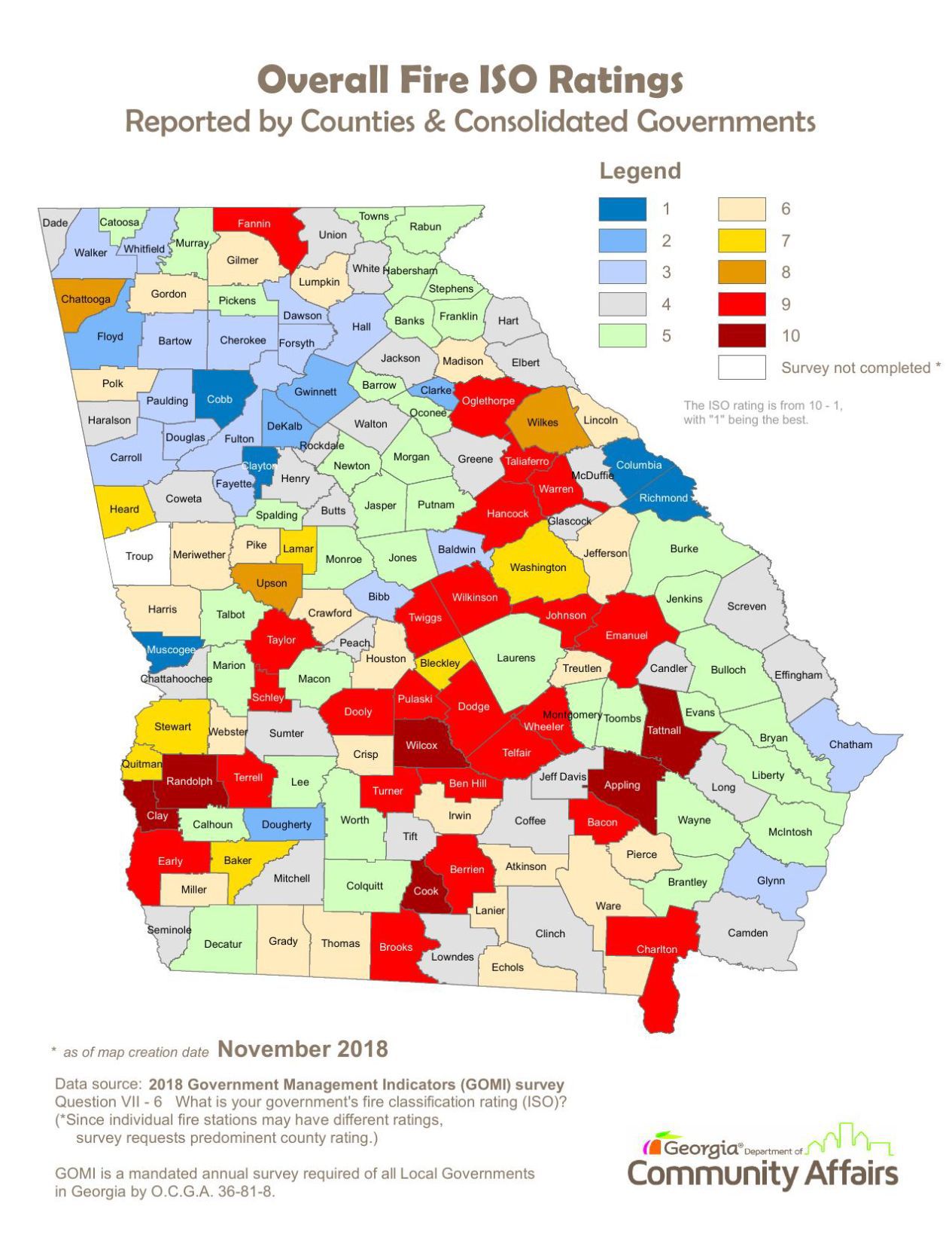 ISO ratings by county News