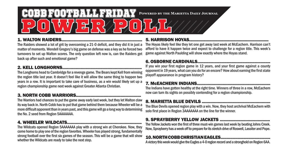 Power Poll Break Week 9 Power Poll | Cobb Football Friday | mdjonline.com