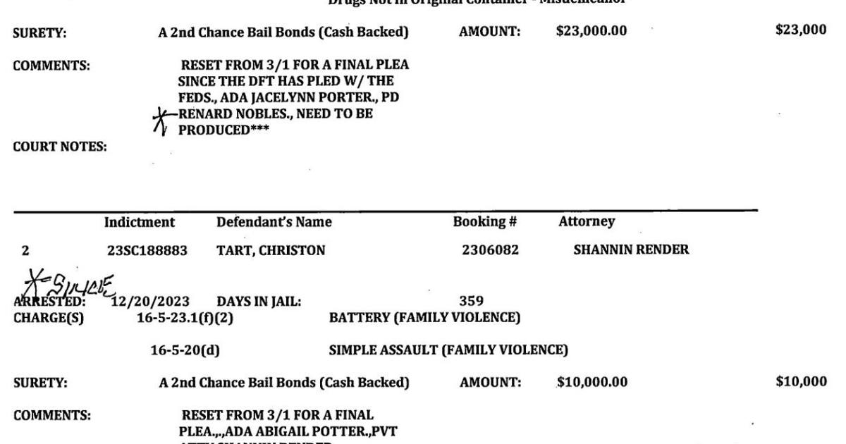 Fulton County Court Calendar for Judge Leftridge