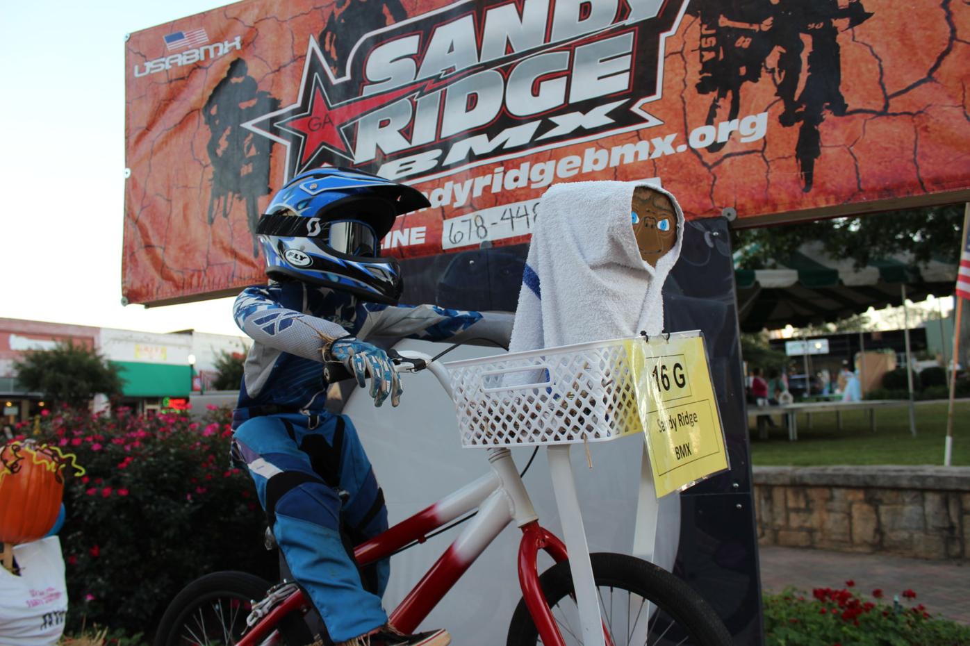 BMX racer scarecrow