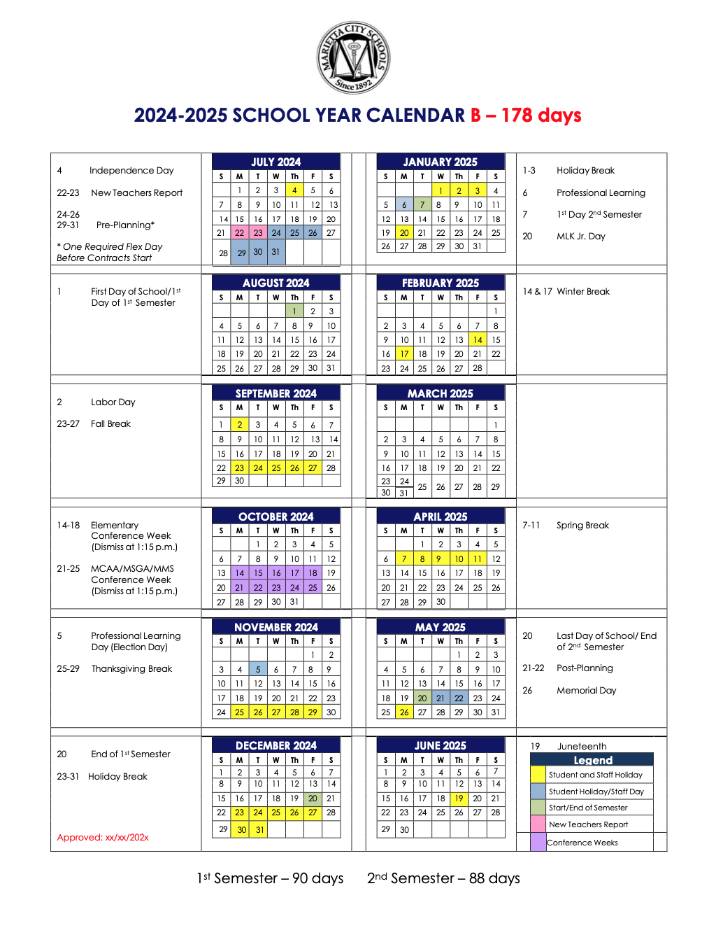 MCS Calendar B 24-25.png | | Mdjonline.com