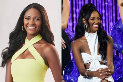 princess polly baby blue dress WornOnTV: Charity's pink sleeveless gathered dress on The Bachelorette |  Charity Lawson