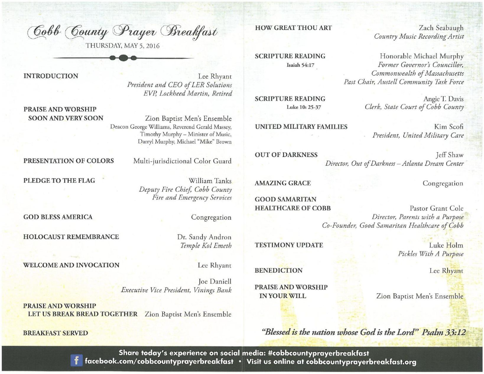 Prayer Breakfast Program 2 Mdjonline Prayer Breakfast Program 2 Mdjonline