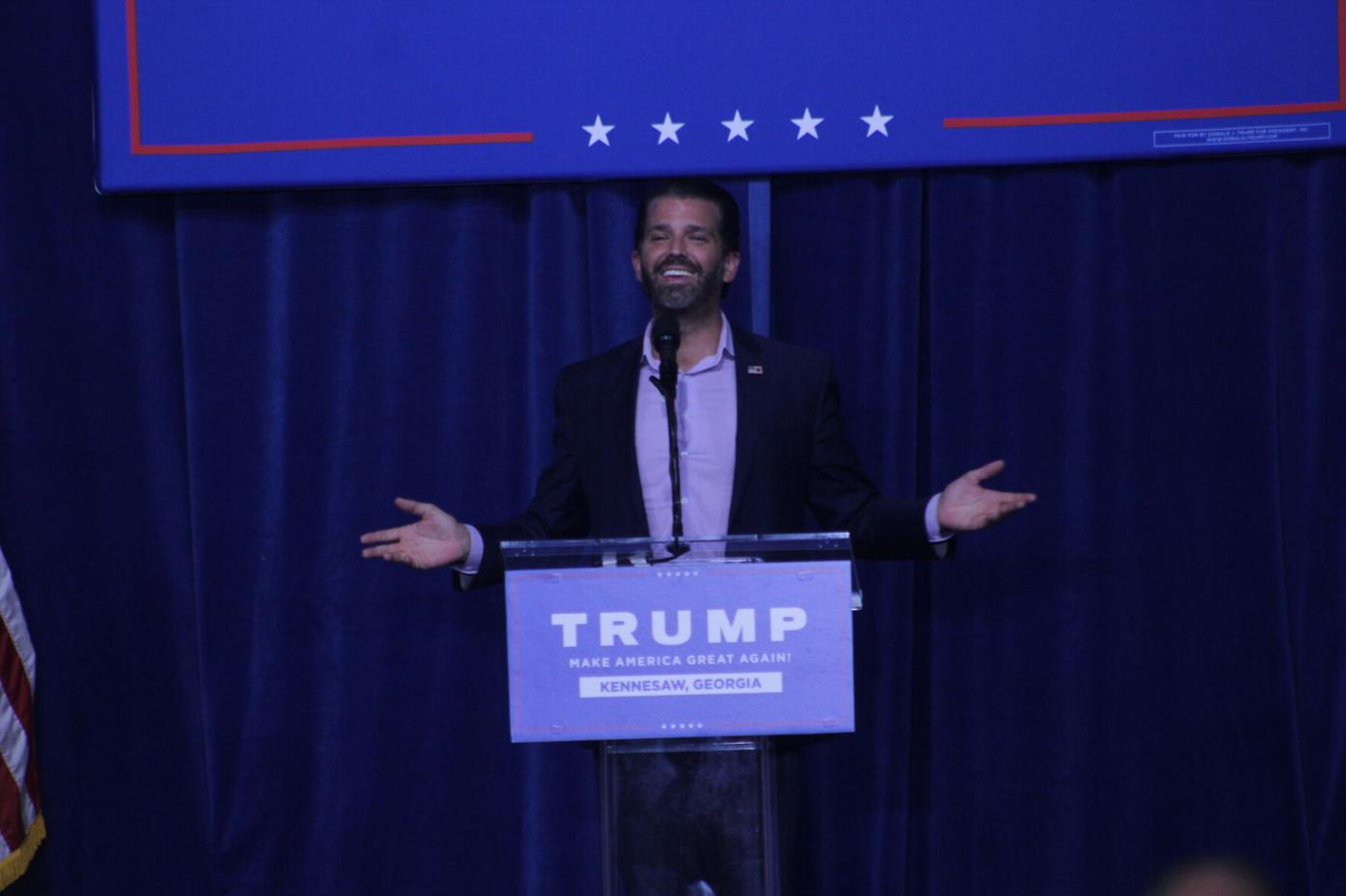 Donald Trump Jr. speaks to hundreds at Kennesaw campaign ...