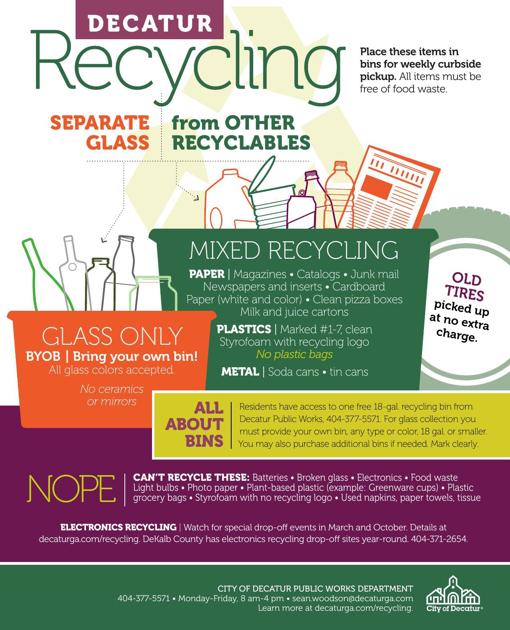New Recycling Regulations Begin In Decatur Neighbornewsonline Com Suburban Atlanta S Local News Source Mdjonline Com