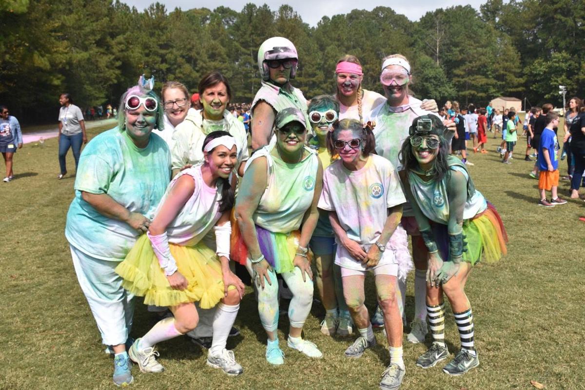 Shallowford Falls students cover principals and teachers in color