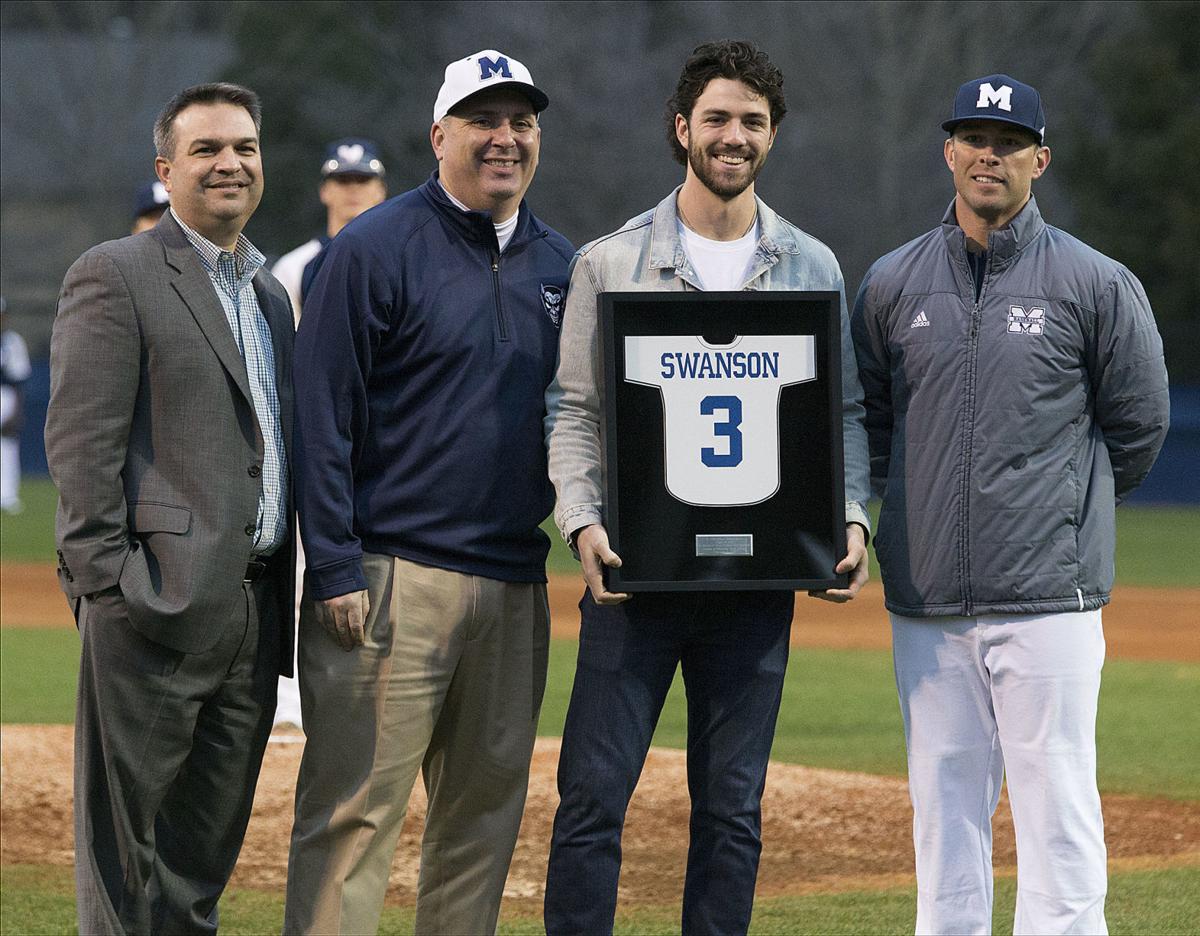 Atlanta Braves Dansby Swanson has his MHS 3 Retired Monday night at