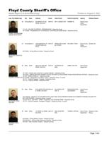 Floyd County Jail report for Monday, August 2, 8 a.m.