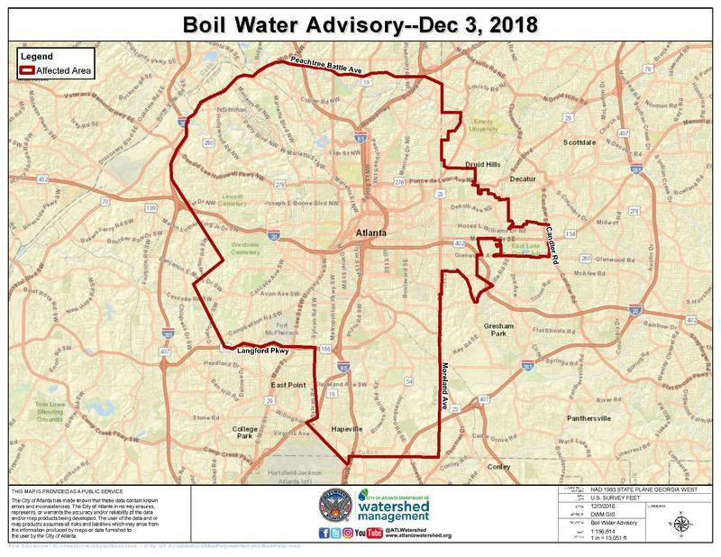 Atlanta Boil Water Advisory Map Big Bus Tour Map