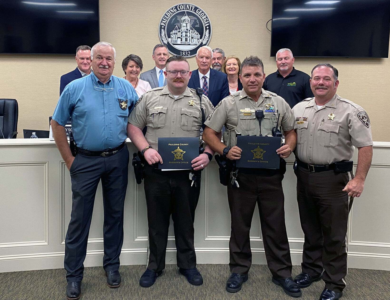 Paulding deputies awarded medal of merit for entering burning