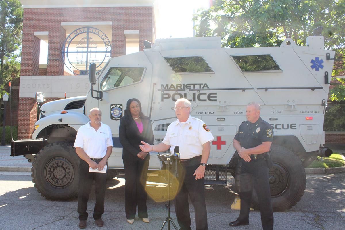 Marietta Police and Fire Departments reveal new military armored