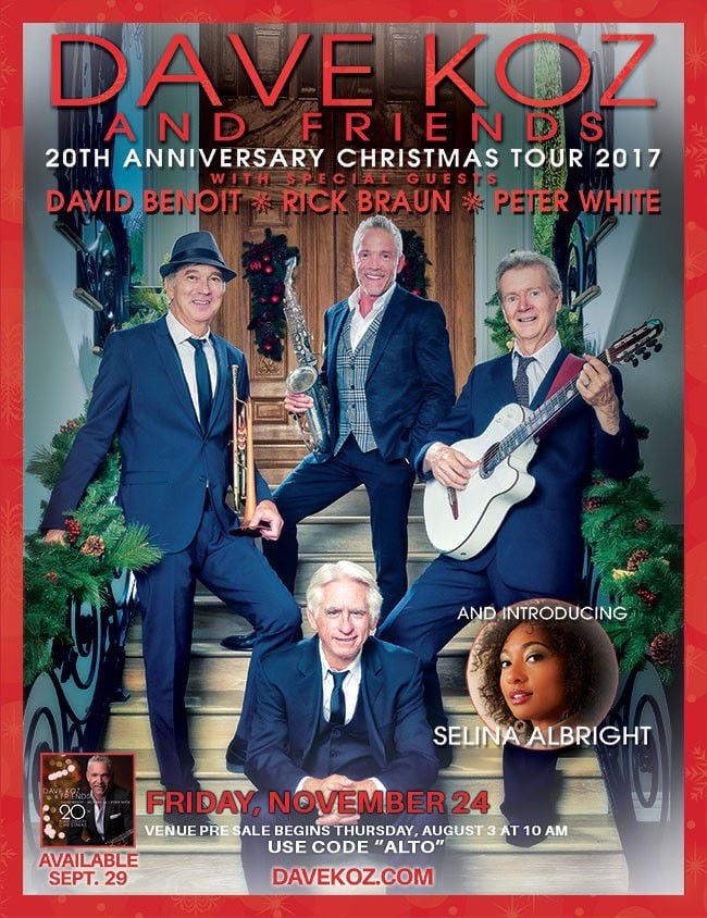 Dave Koz returns to Cobb for 20th Anniversary Christmas Tour in