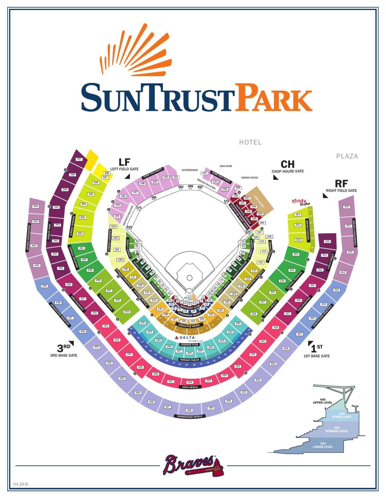 Suntrust Park Seating Chart Layout Pdf Mdjonline Com