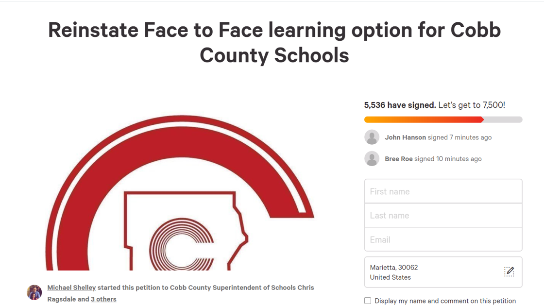 Petition Calls For Face To Face Instruction In Cobb Schools News