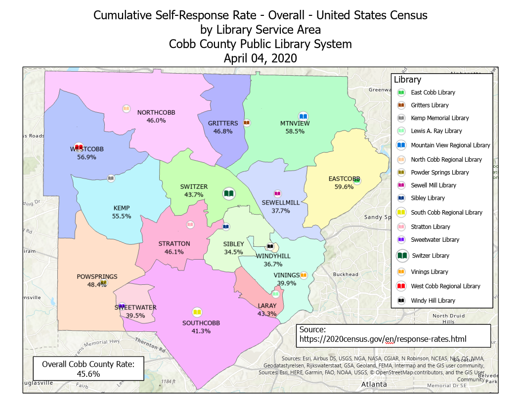 Cobb County  Map Almost half Cobb households complete census | News | mdjonline.com