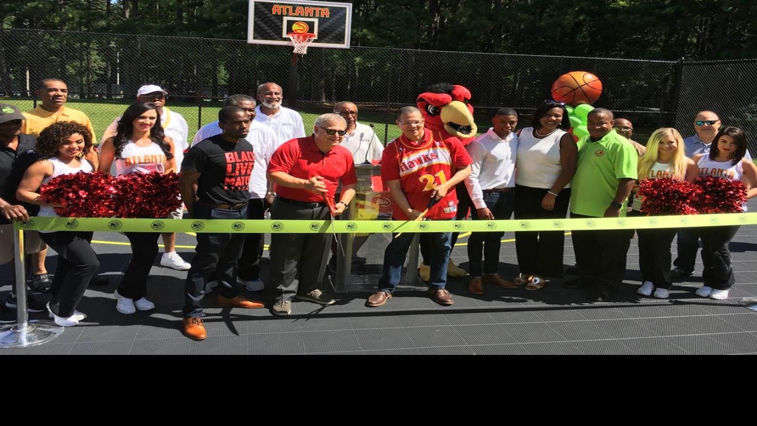 South Fulton Park Gets New B Ball Court From Atlanta Hawks Fulton